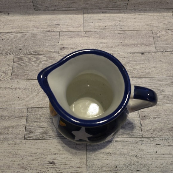 Mexican Talavera Sun Moon Pitcher Hand Painted 5" - Picture 5 of 9